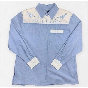 Lilly of‎ California 100% cotton. 70's or 80's Vintage Button Down Shirt Medium